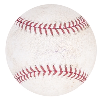 Derek Jeter Game Used, Signed and Inscribed OML Baseball from 2000th Hit Game on May 26, 2006 (MLB Authenticated & Yankees-Steiner)